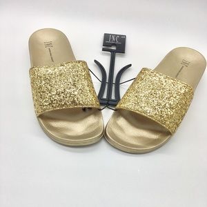 INC International Concepts Glitter Pool Slides